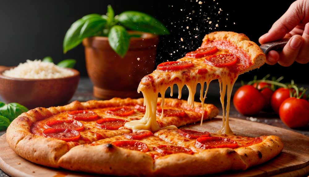 Tomato pizza with hot spicy